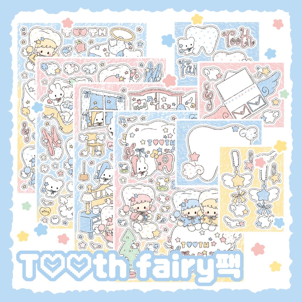 [DC168] Danchoo 'Tooth Fairy' Sticker Pack (Single/Pack) - Danchoo_DC168 - Pack_korean_sticker_stationery