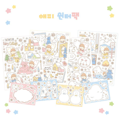 [DC172] Danchoo 'Happy Winter' Sticker Pack (Single/Pack) - Danchoo_DC172 - Pack_korean_sticker_stationery