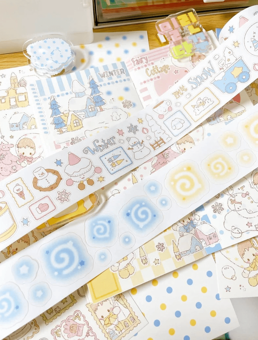 [DC173] Danchoo 'Merry Christmas/Happy Winter' Kisscut Masking Tape - Danchoo_DC173S1 - Merry Christmas_korean_sticker_stationery