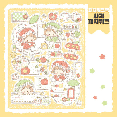 [DC177] Danchoo 'Patchwork' Sticker Pack (Single/Pack) - Danchoo_DC177S1 - Apple_korean_sticker_stationery
