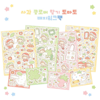 [DC177] Danchoo 'Patchwork' Sticker Pack (Single/Pack) - Danchoo_DC177 - Pack_korean_sticker_stationery