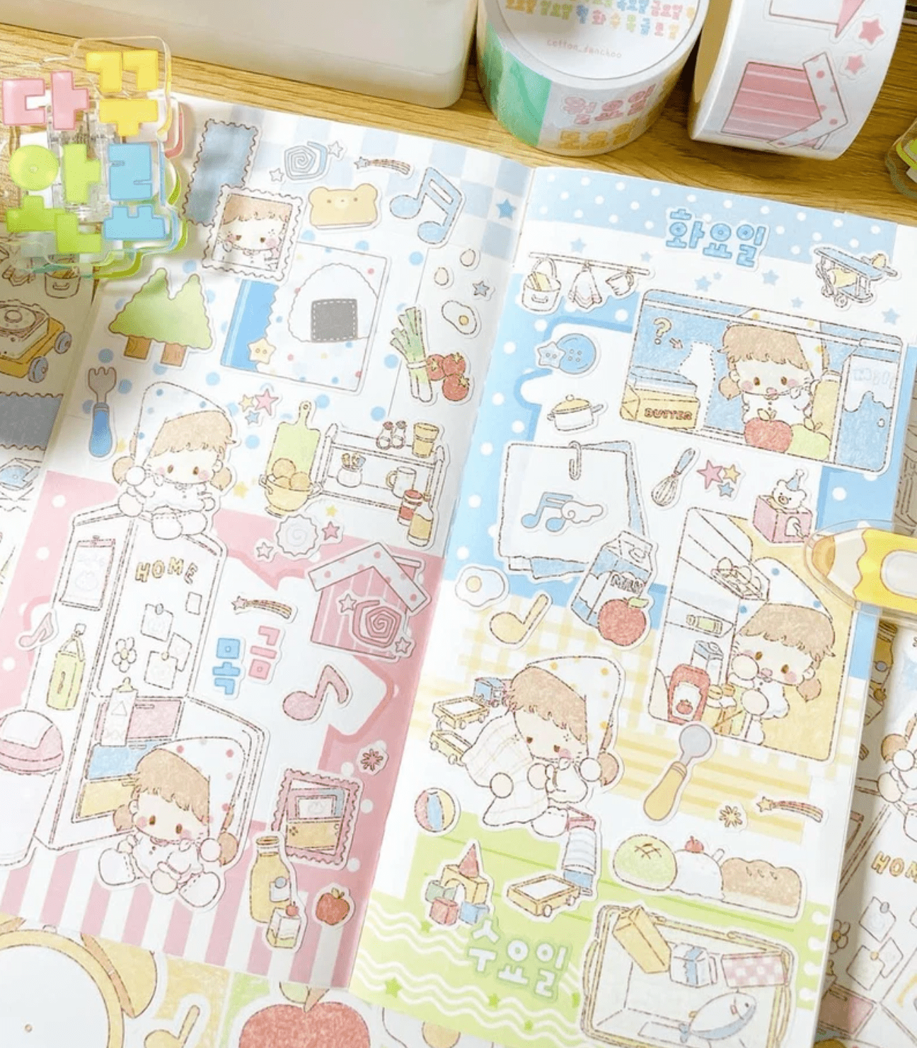 [DC182] NEW Danchoo 'Home Sweet Home' Sticker Pack (Single/Pack) - Danchoo_DC182S5 - Memo Sticker_korean_sticker_stationery