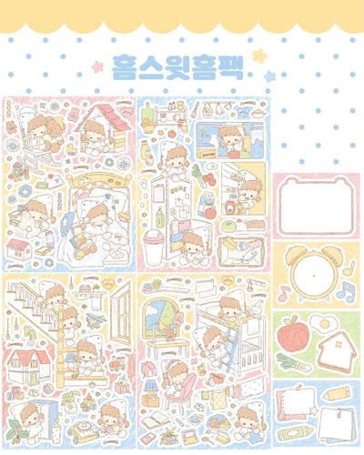 [DC182] NEW Danchoo 'Home Sweet Home' Sticker Pack (Single/Pack) - Danchoo_DC182 - Pack_korean_sticker_stationery