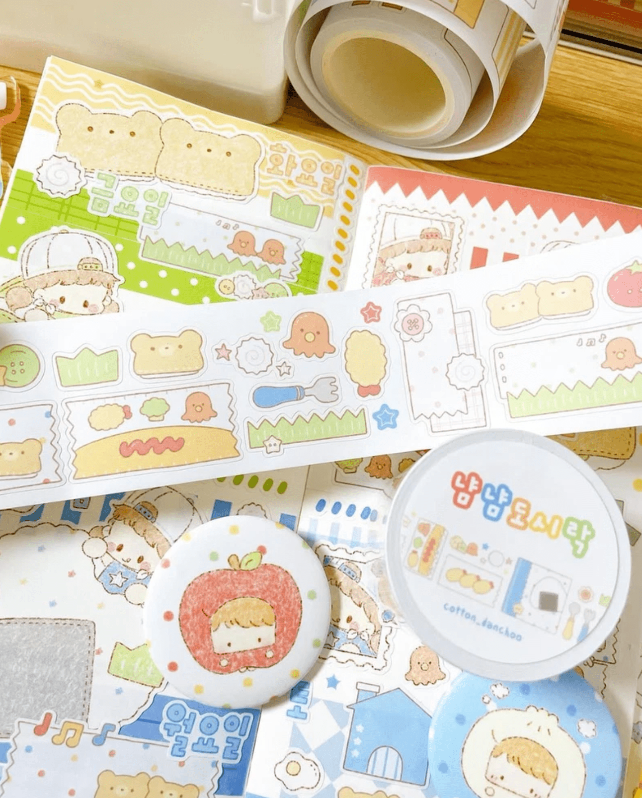 [DC183] NEW Danchoo Kisscut Masking Tape (options) - Danchoo_DC183S1 - Melody Wings_korean_sticker_stationery