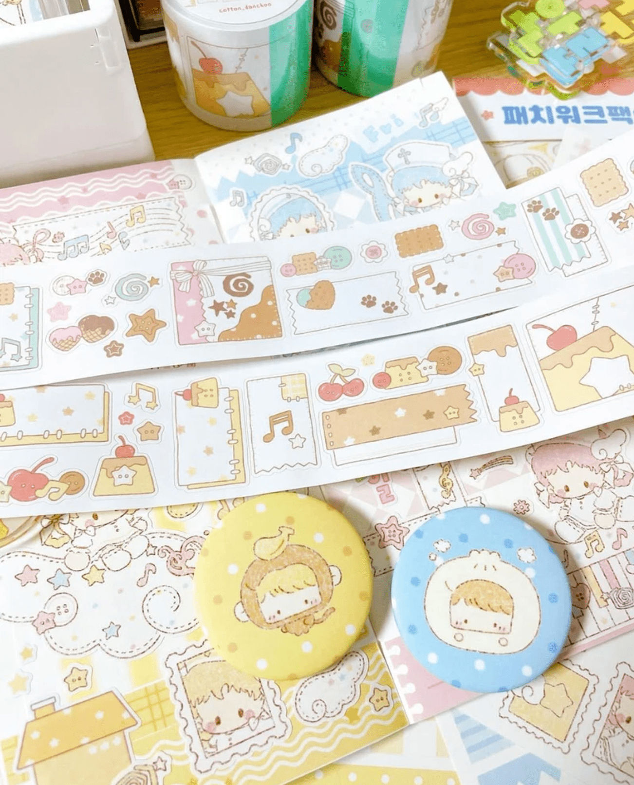 [DC183] NEW Danchoo Kisscut Masking Tape (options) - Danchoo_DC183S1 - Melody Wings_korean_sticker_stationery