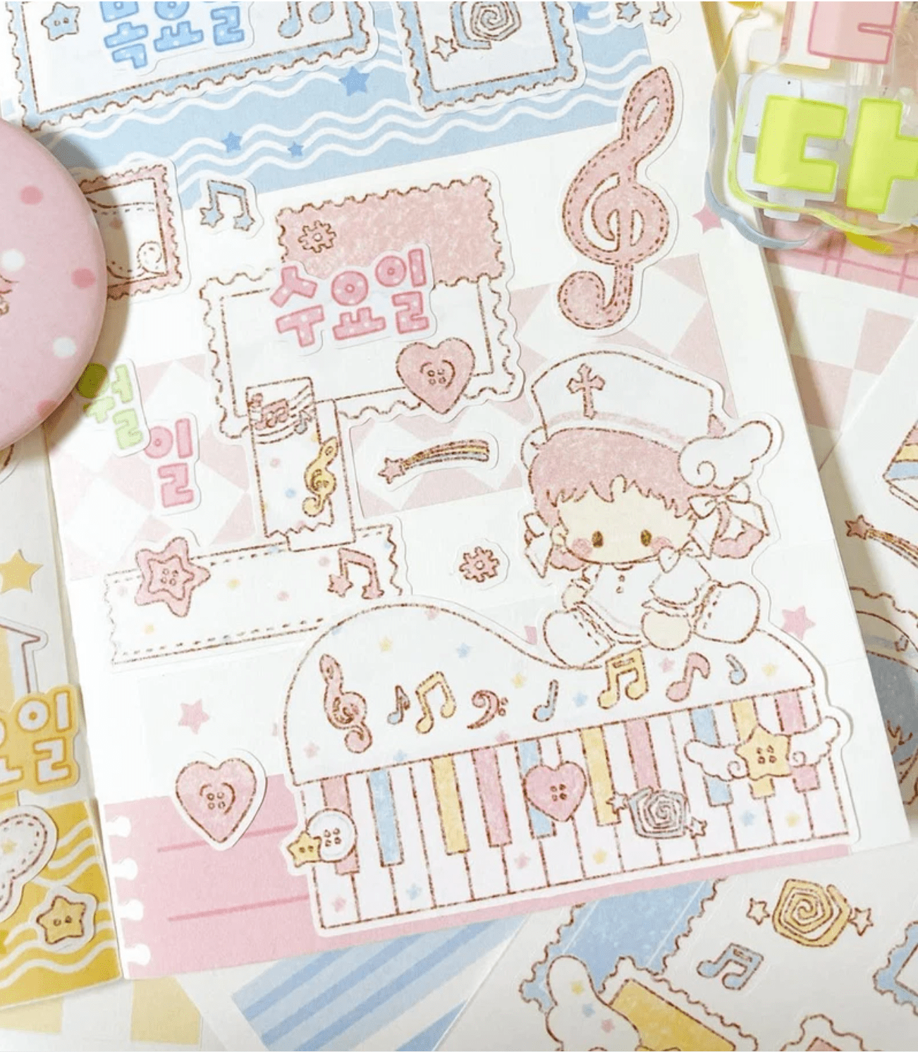 [DC184] NEW Danchoo 'Patchwork ver.2' Sticker Pack (Single/Pack) - Danchoo_DC184S5 - Memo Sticker_korean_sticker_stationery
