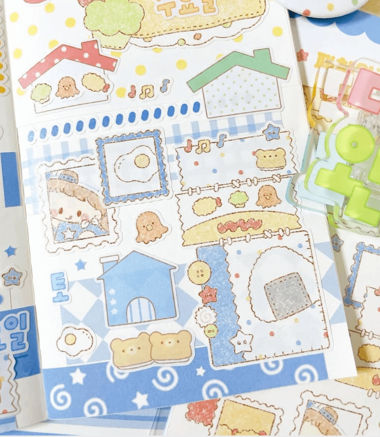 [DC184] NEW Danchoo 'Patchwork ver.2' Sticker Pack (Single/Pack) - Danchoo_DC184S5 - Memo Sticker_korean_sticker_stationery