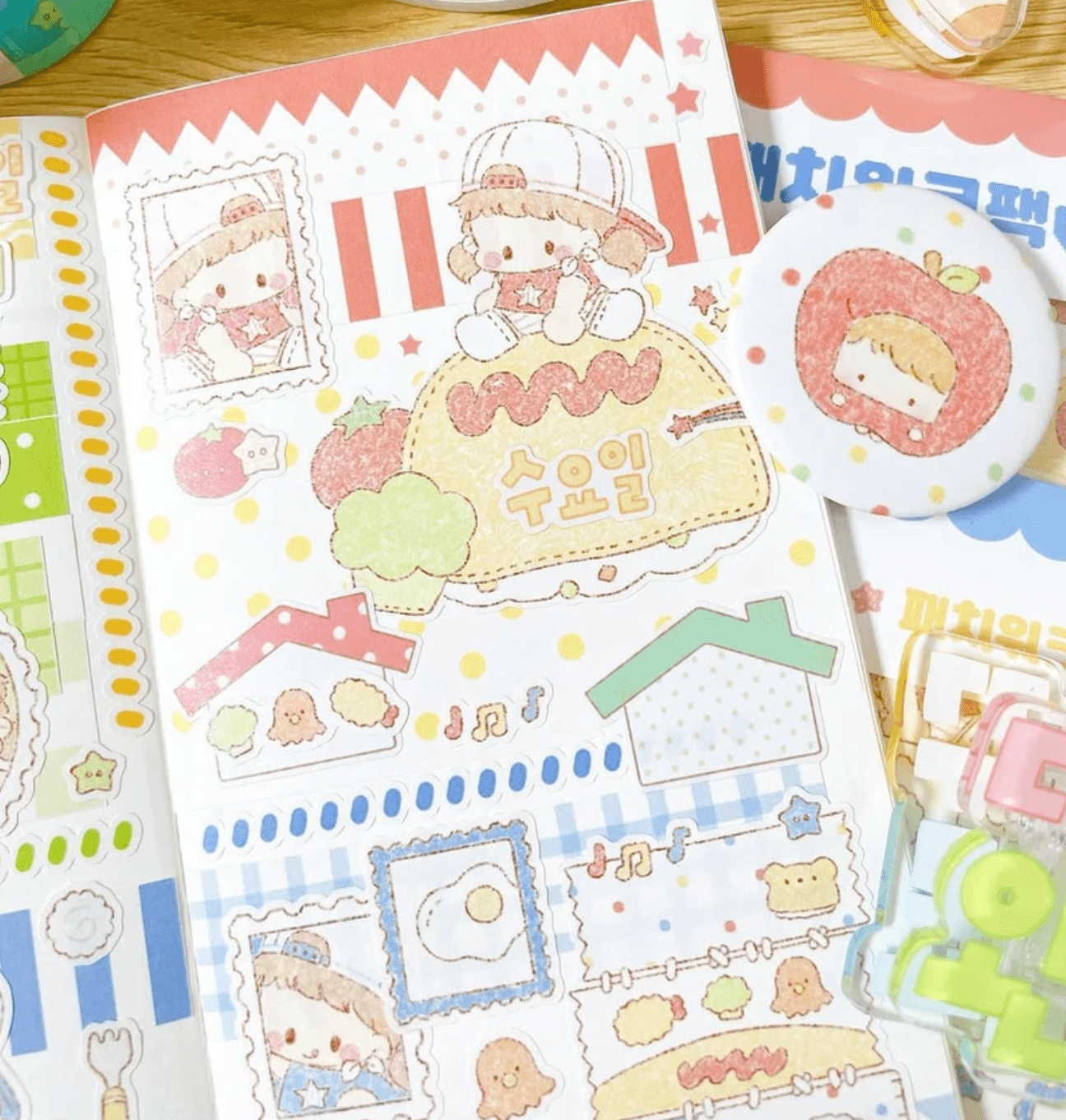 [DC184] NEW Danchoo 'Patchwork ver.2' Sticker Pack (Single/Pack) - Danchoo_DC184S5 - Memo Sticker_korean_sticker_stationery