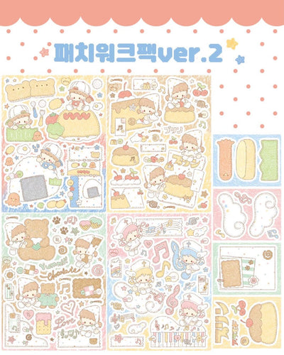 [DC184] NEW Danchoo 'Patchwork ver.2' Sticker Pack (Single/Pack) - Danchoo_DC184 - Pack_korean_sticker_stationery