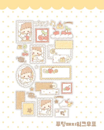 [DC185] NEW Danchoo 'Patchwork Stamps ver.2' Sticker Pack - Danchoo__korean_sticker_stationery