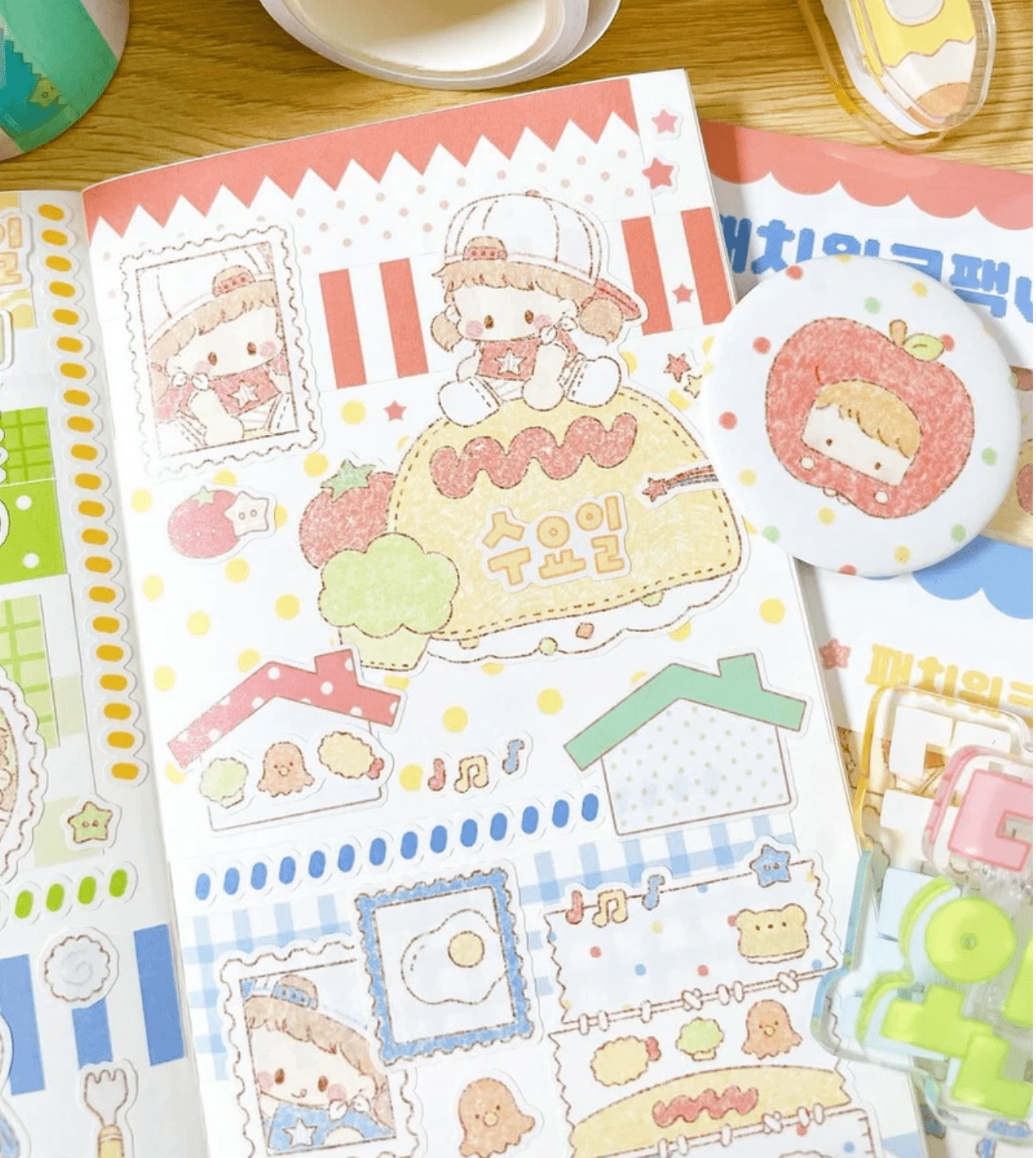 [DC185] NEW Danchoo 'Patchwork Stamps ver.2' Sticker Pack - Danchoo__korean_sticker_stationery
