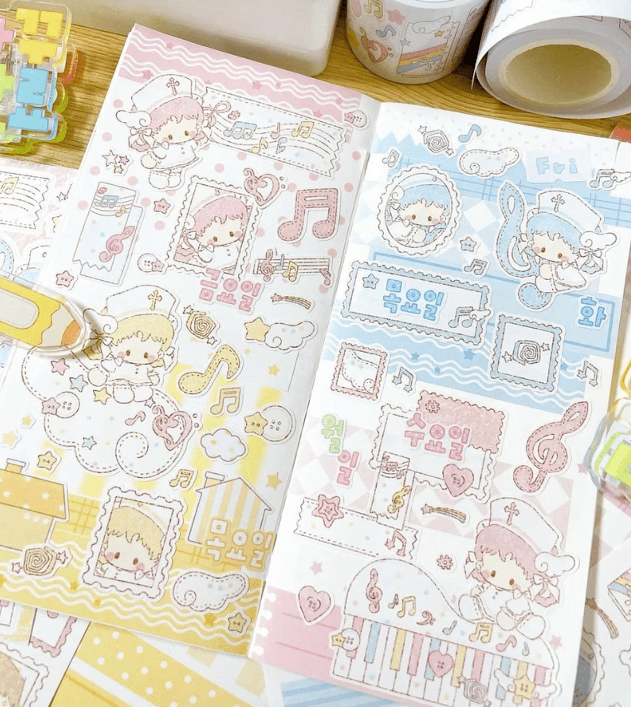 [DC185] NEW Danchoo 'Patchwork Stamps ver.2' Sticker Pack - Danchoo__korean_sticker_stationery