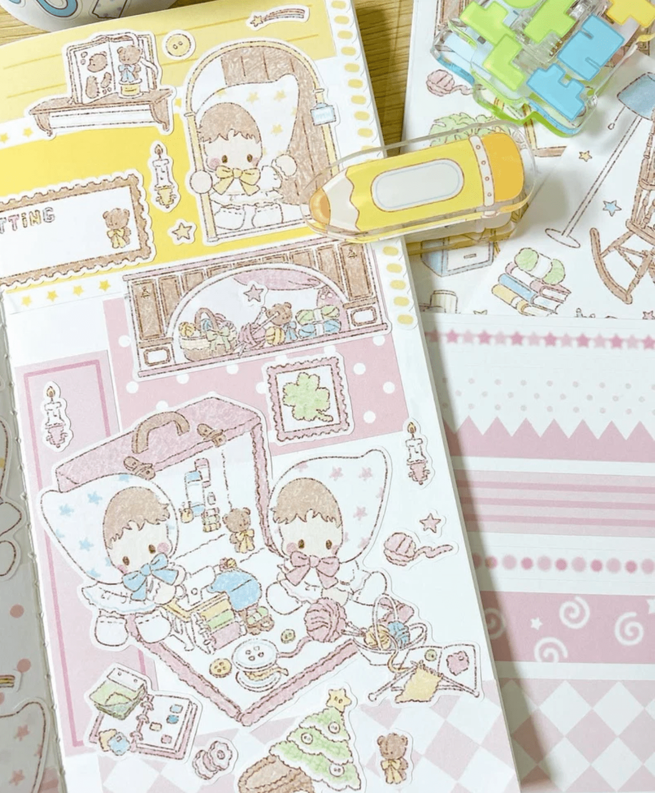 [DC186] NEW Danchoo 'Cozy Knitting' Sticker Pack (Single/Pack) - Danchoo_DC186S5 - Memo Sticker_korean_sticker_stationery