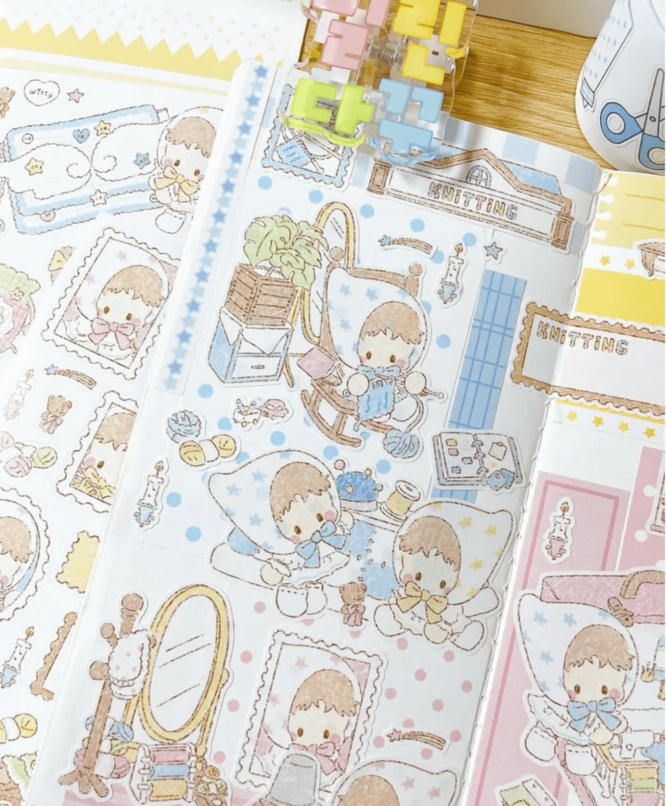 [DC186] NEW Danchoo 'Cozy Knitting' Sticker Pack (Single/Pack) - Danchoo_DC186S5 - Memo Sticker_korean_sticker_stationery
