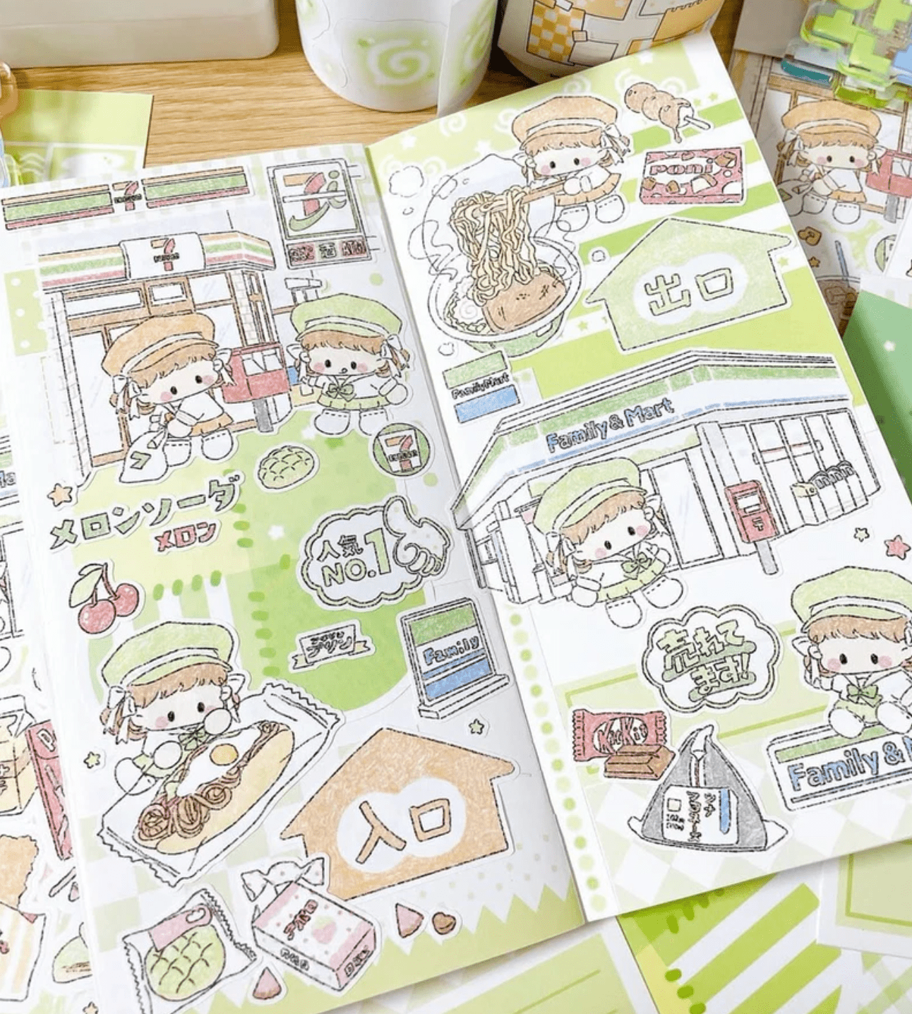[DC187] NEW Danchoo 'Japanese Convenience Store ' Sticker Pack (Single/Pack) - Danchoo_DC187S5 - Memo Sticker_korean_sticker_stationery