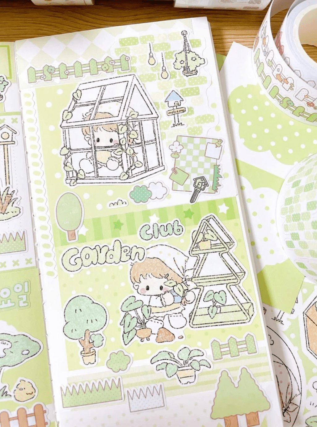 [DC193] NEW Danchoo 'Dotted Brick Wall' Memo Kisscut Masking Tape - Danchoo__korean_sticker_stationery