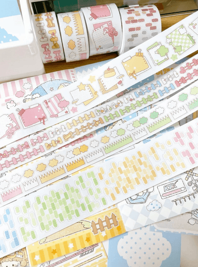 [DC193] NEW Danchoo 'Dotted Brick Wall' Memo Kisscut Masking Tape - Danchoo__korean_sticker_stationery
