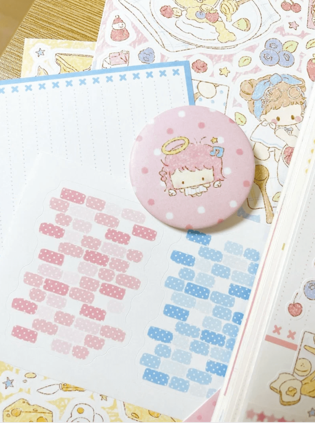 [DC194] NEW Danchoo 'Dotted Brick Wall' Memo Sticker Set - Danchoo__korean_sticker_stationery