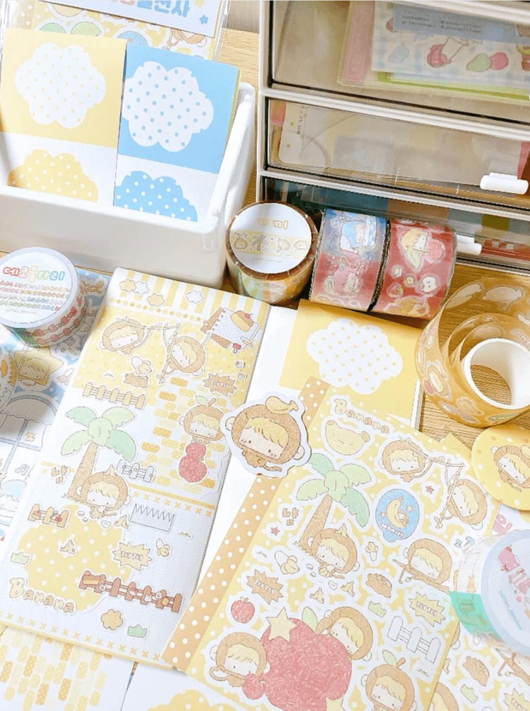 [DC198] NEW Danchoo 'Two Tone Dotted Background ver.2' Memo Sticker Set - Danchoo__korean_sticker_stationery
