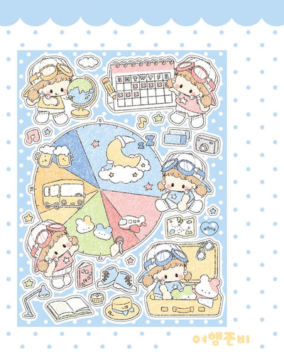 [DC199] NEW Danchoo 'Let's Go on a Trip!' Sticker Pack (Single/Pack) - Danchoo_DC199S1 - Planning!_korean_sticker_stationery