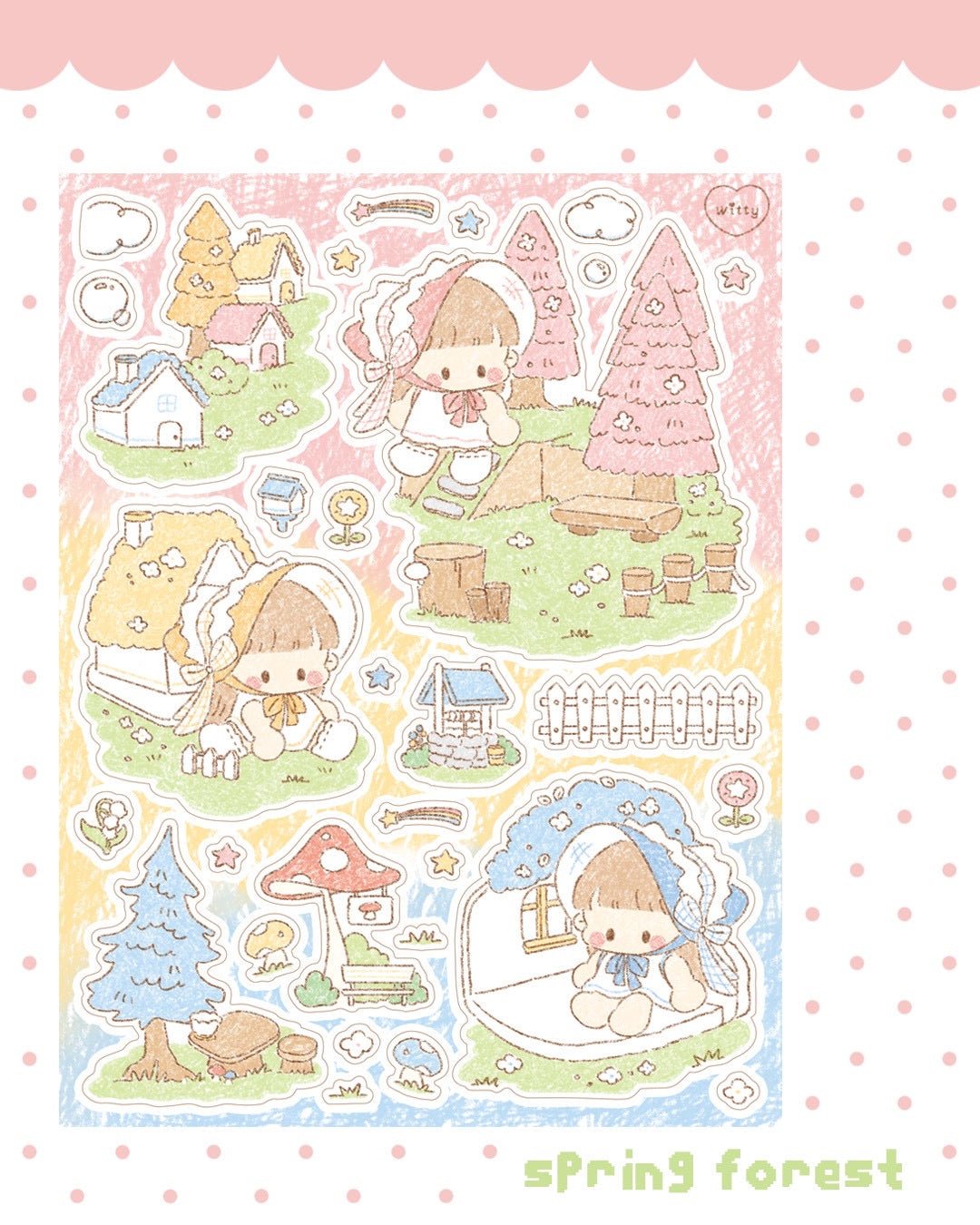 [DC201] NEW Danchoo 'Spring, Spring is Here!' Sticker Pack (Single/Pack) - Danchoo_DC201S3 - Spring Forest_korean_sticker_stationery