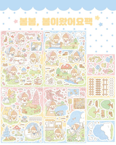 [DC201] NEW Danchoo 'Spring, Spring is Here!' Sticker Pack (Single/Pack) - Danchoo_DC201 - Pack_korean_sticker_stationery