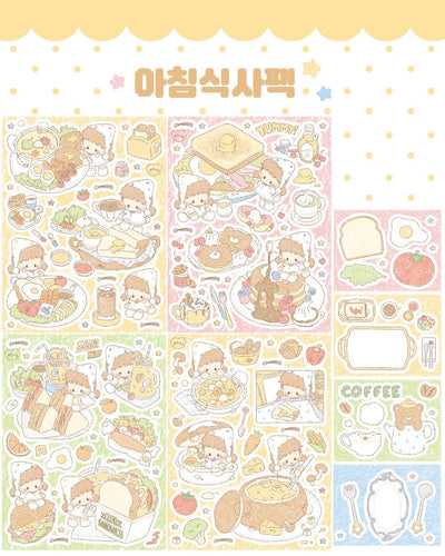 [DC202] NEW Danchoo 'Breakfast' Sticker Pack (Single/Pack) - Danchoo_DC202 - Pack_korean_sticker_stationery