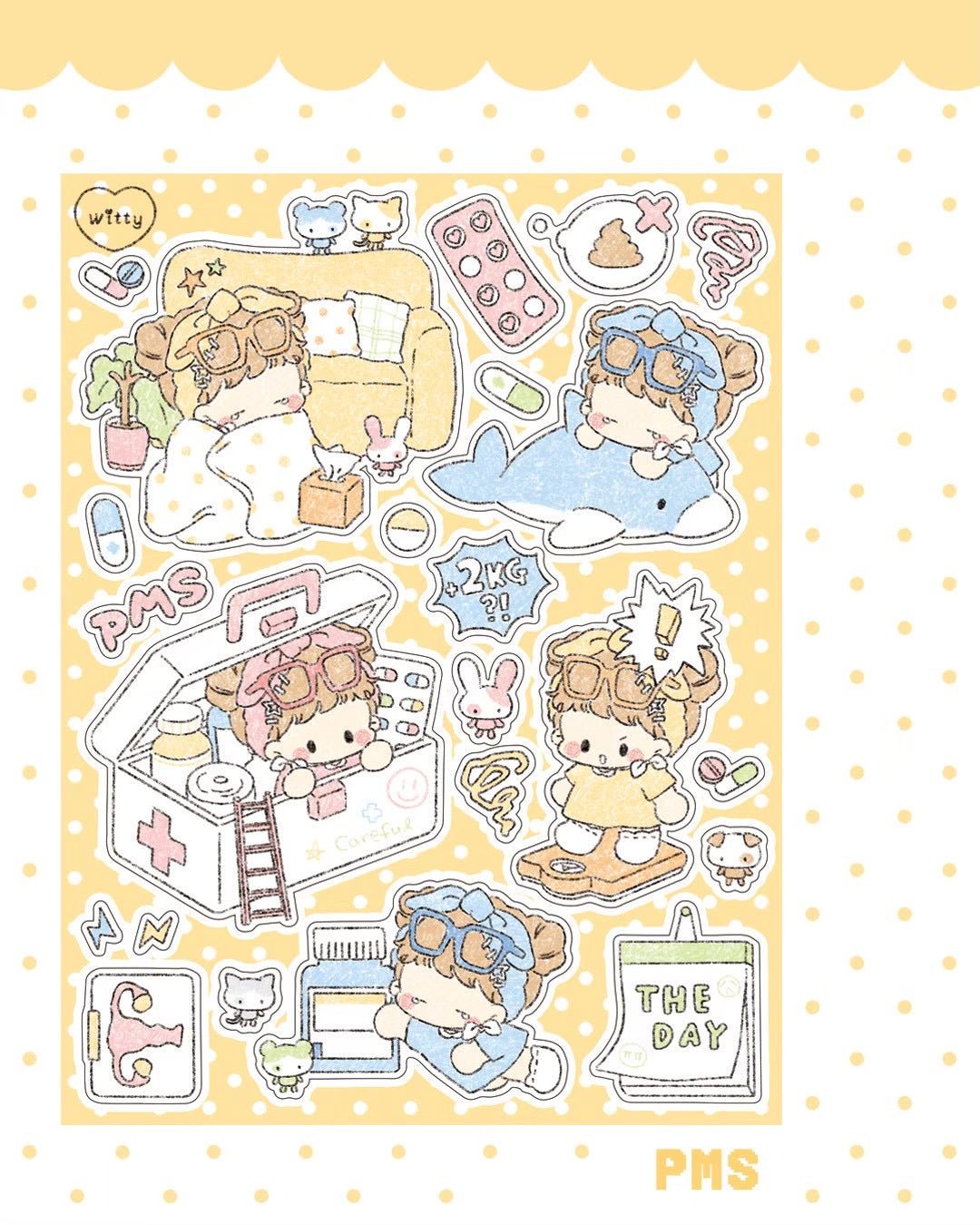 [DC204] NEW Danchoo 'Time of the Month' Sticker Pack (Single/Pack) -Danchoo_DC204S2 - PMS_korean_sticker_stationery