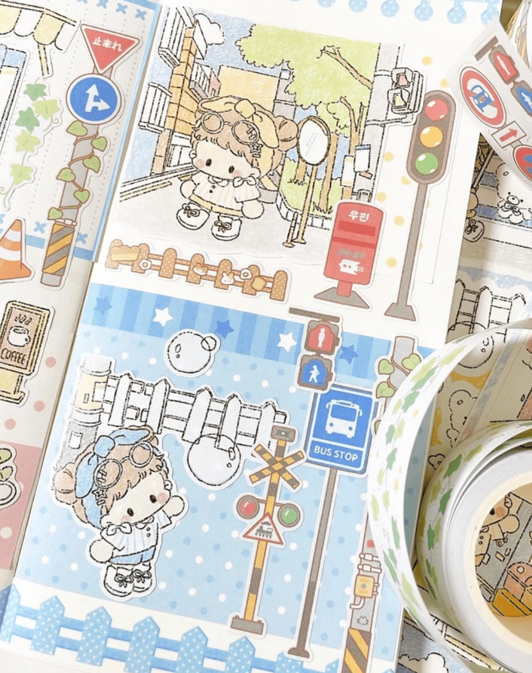 [DC205] NEW Danchoo 'Signs' Kisscut Masking Tape -Danchoo__korean_sticker_stationery