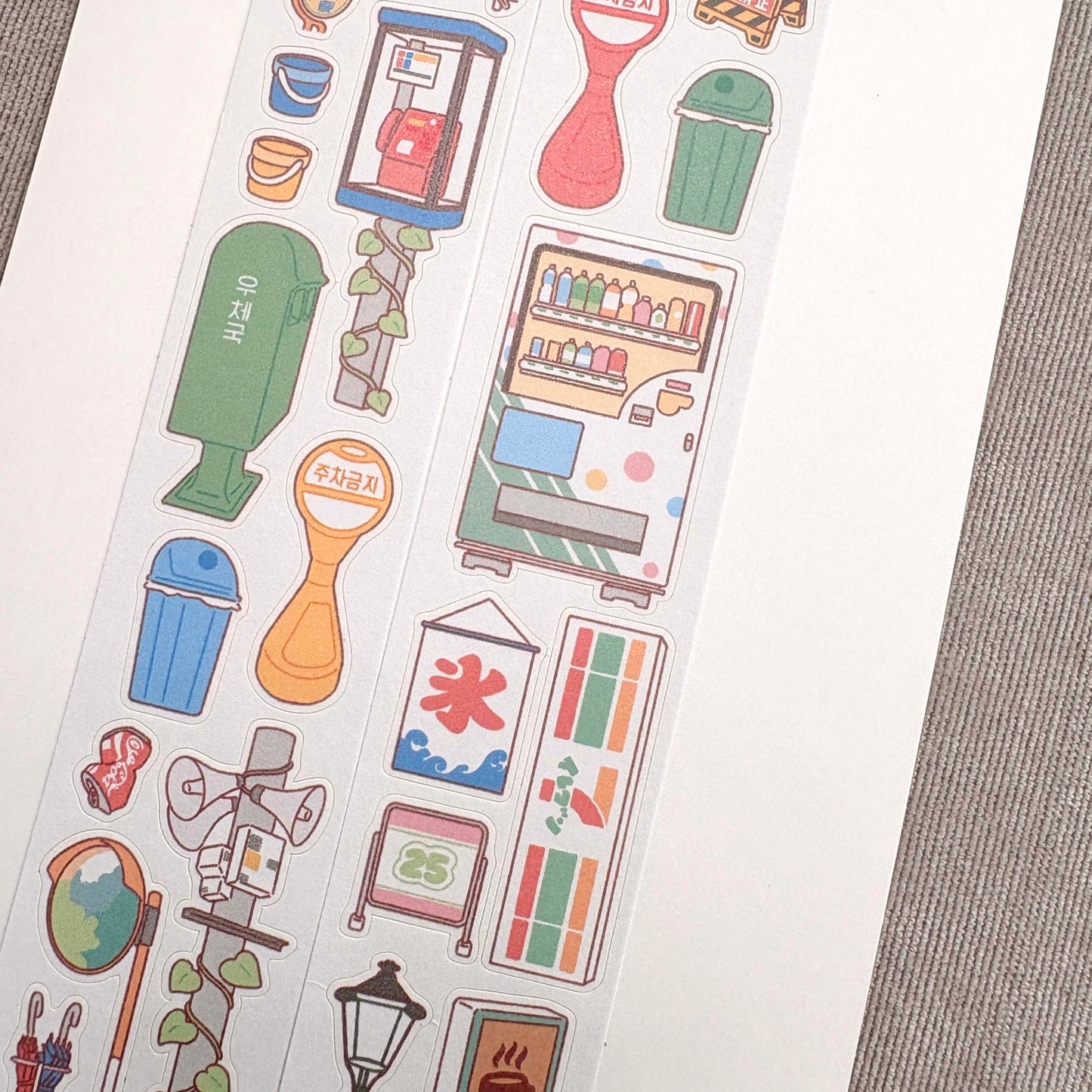 [DC207] NEW Danchoo 'Street Objects' Kisscut Masking Tape -Danchoo__korean_sticker_stationery