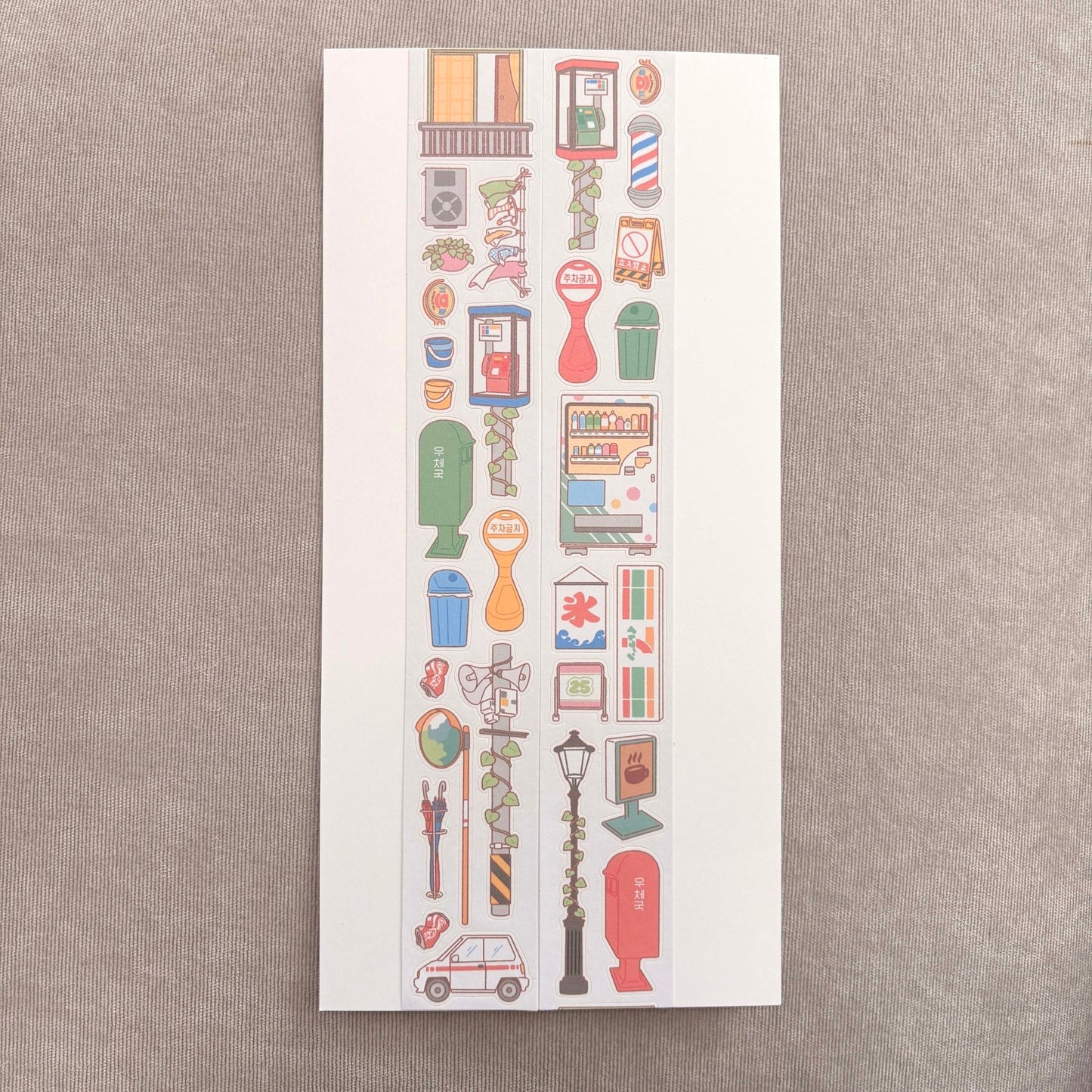 [DC207] NEW Danchoo 'Street Objects' Kisscut Masking Tape -Danchoo__korean_sticker_stationery