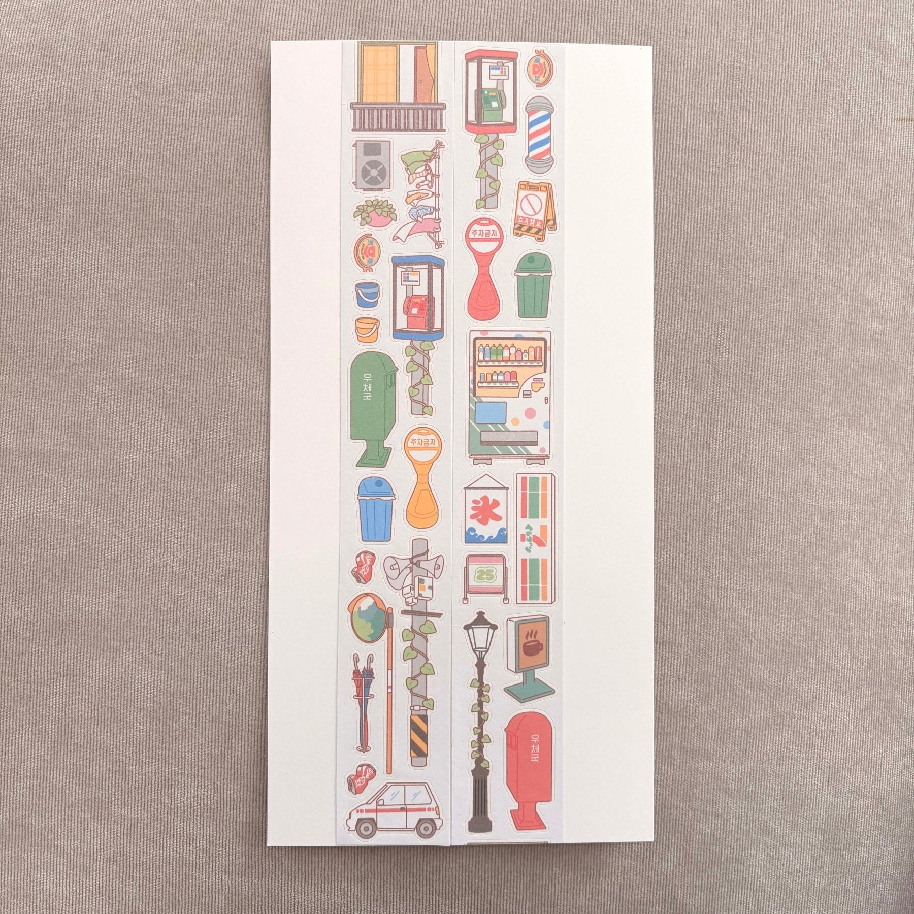 [DC207] NEW Danchoo 'Street Objects' Kisscut Masking Tape -Danchoo__korean_sticker_stationery