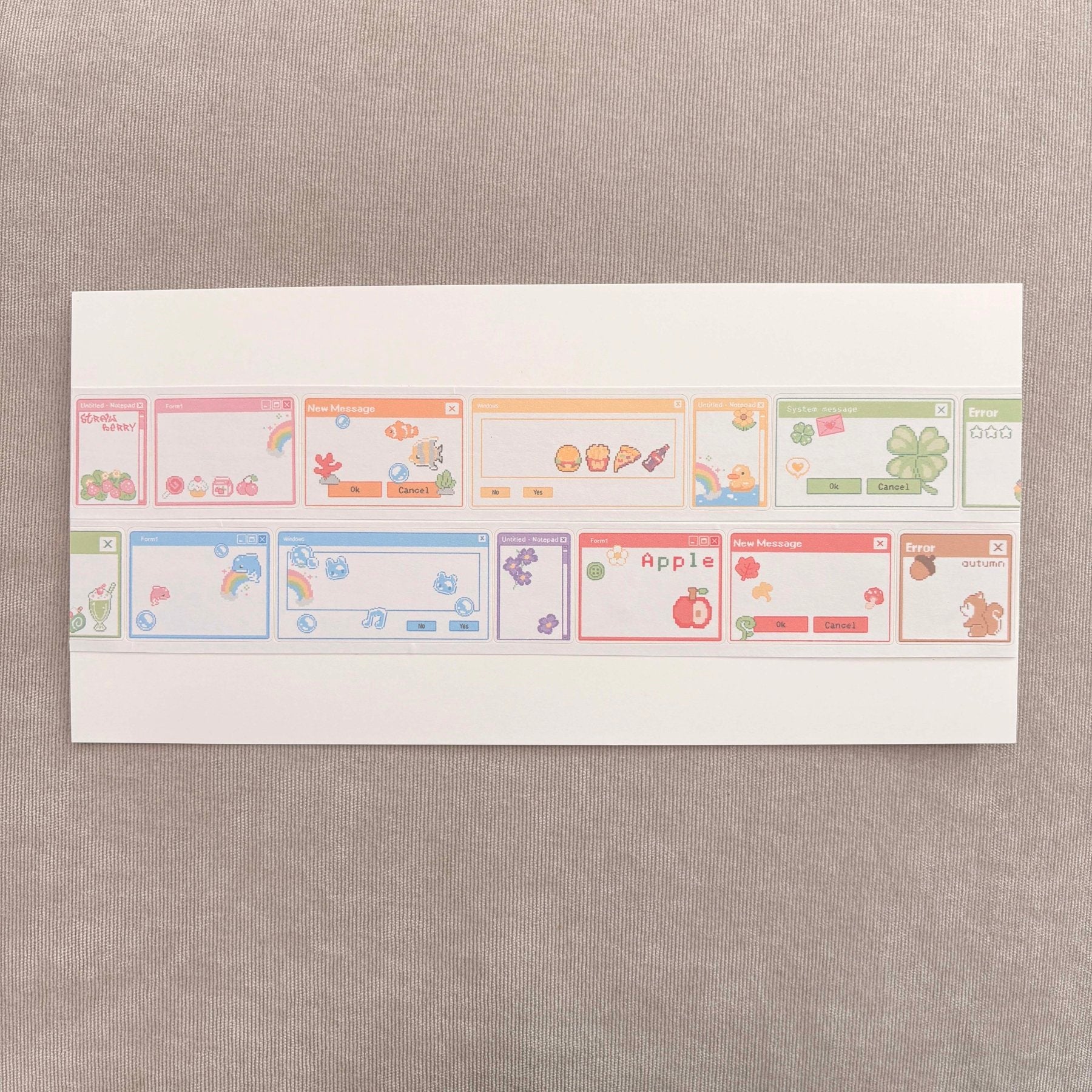 [DC208] NEW Danchoo 'Pixel Window Popup' Kisscut Masking Tape -Danchoo__korean_sticker_stationery