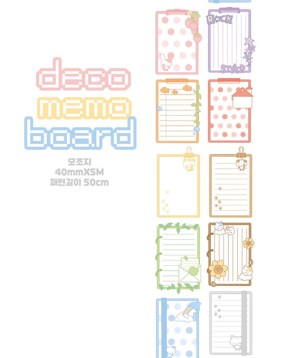[DC209] NEW Danchoo 'Deco Memo Board' Kisscut Masking Tape -Danchoo__korean_sticker_stationery