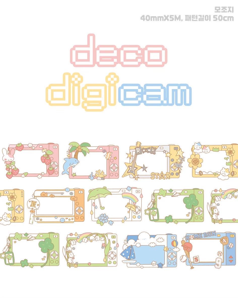 [DC211] NEW Danchoo 'Deco Digital Camera' Kisscut Masking Tape -Danchoo__korean_sticker_stationery