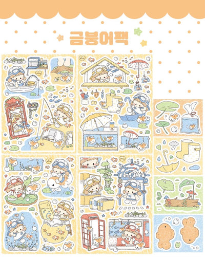 [DC213] NEW Danchoo 'Goldfish' Sticker Pack (Single/Pack) -Danchoo_DC213 - Pack_korean_sticker_stationery