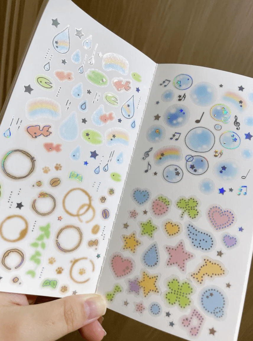 [DC215] NEW Danchoo 'Goldfish, Rainbow, and Raindrop' Kisscut Masking Tape -Danchoo__korean_sticker_stationery