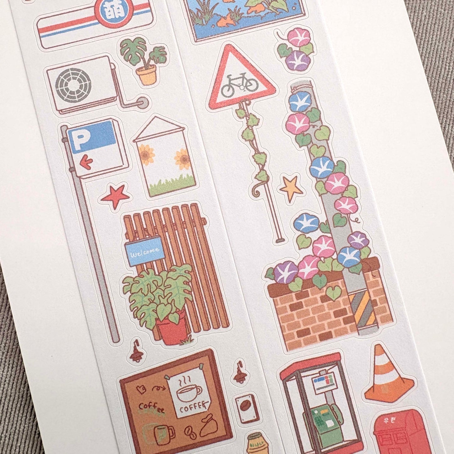[DC218] NEW Danchoo 'Pieces of the Street' Kisscut Masking Tape -Danchoo__korean_sticker_stationery