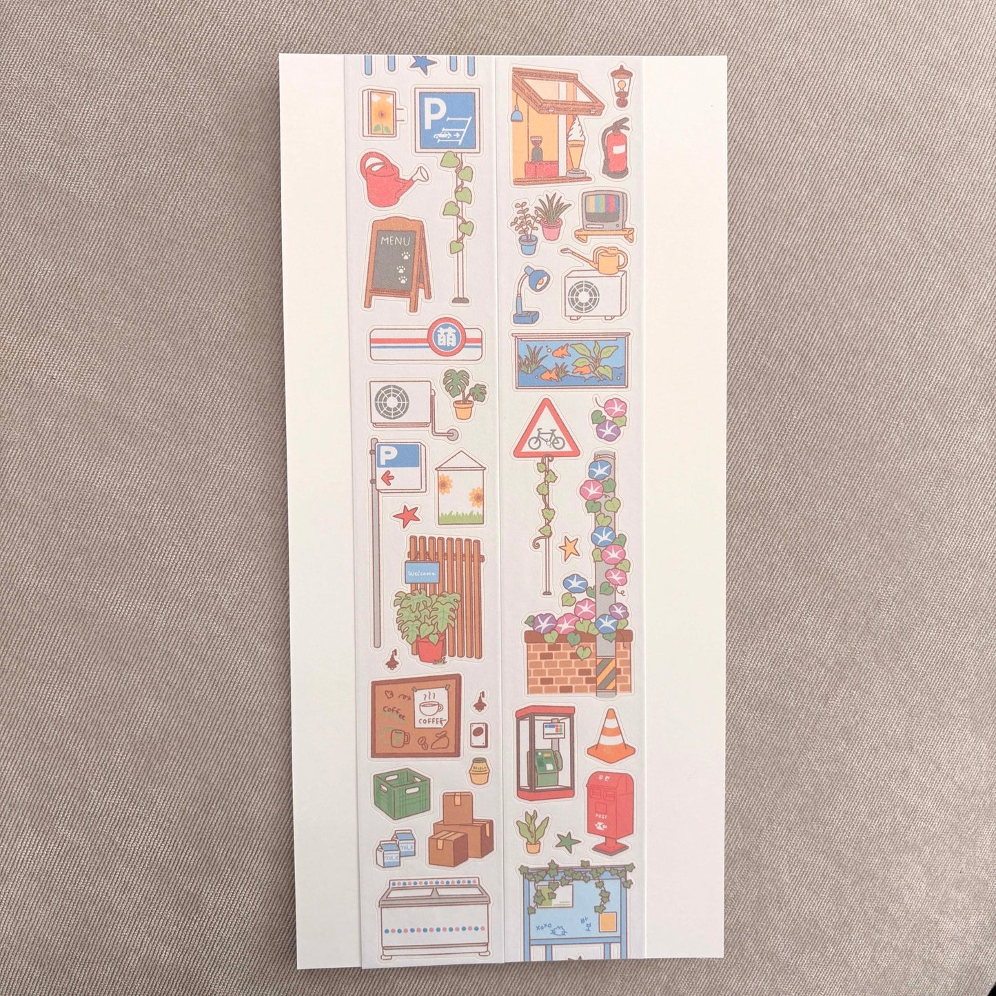 [DC218] NEW Danchoo 'Pieces of the Street' Kisscut Masking Tape -Danchoo__korean_sticker_stationery