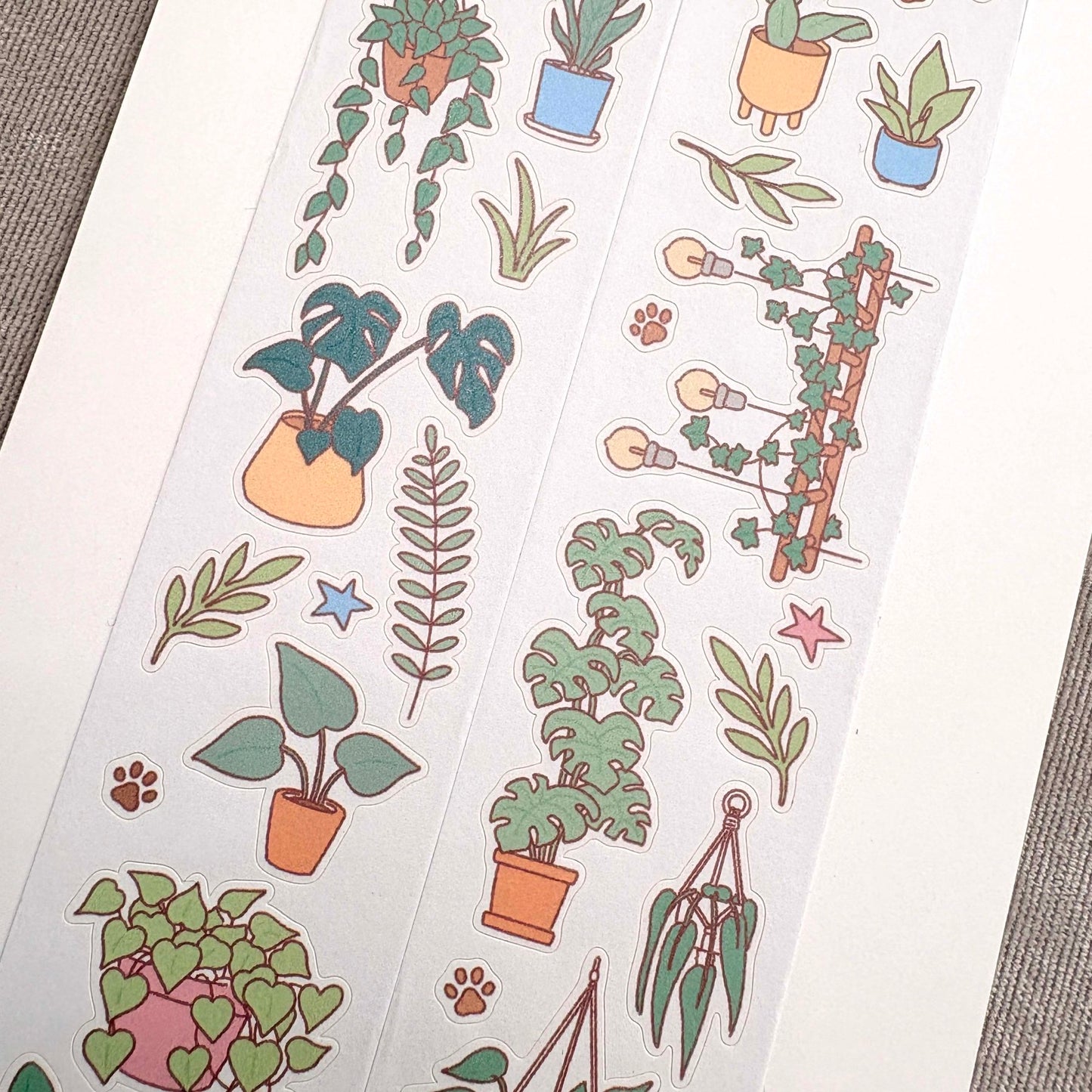 [DC219] NEW Danchoo 'Planters and Green Leaves' Kisscut Masking Tape -Danchoo__korean_sticker_stationery