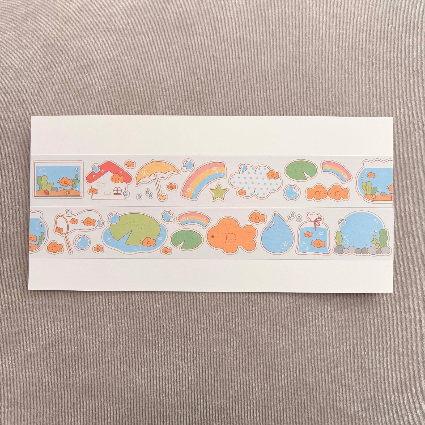 [DC220] NEW Danchoo 'Goldfish Story' Kisscut Masking Tape -Danchoo__korean_sticker_stationery