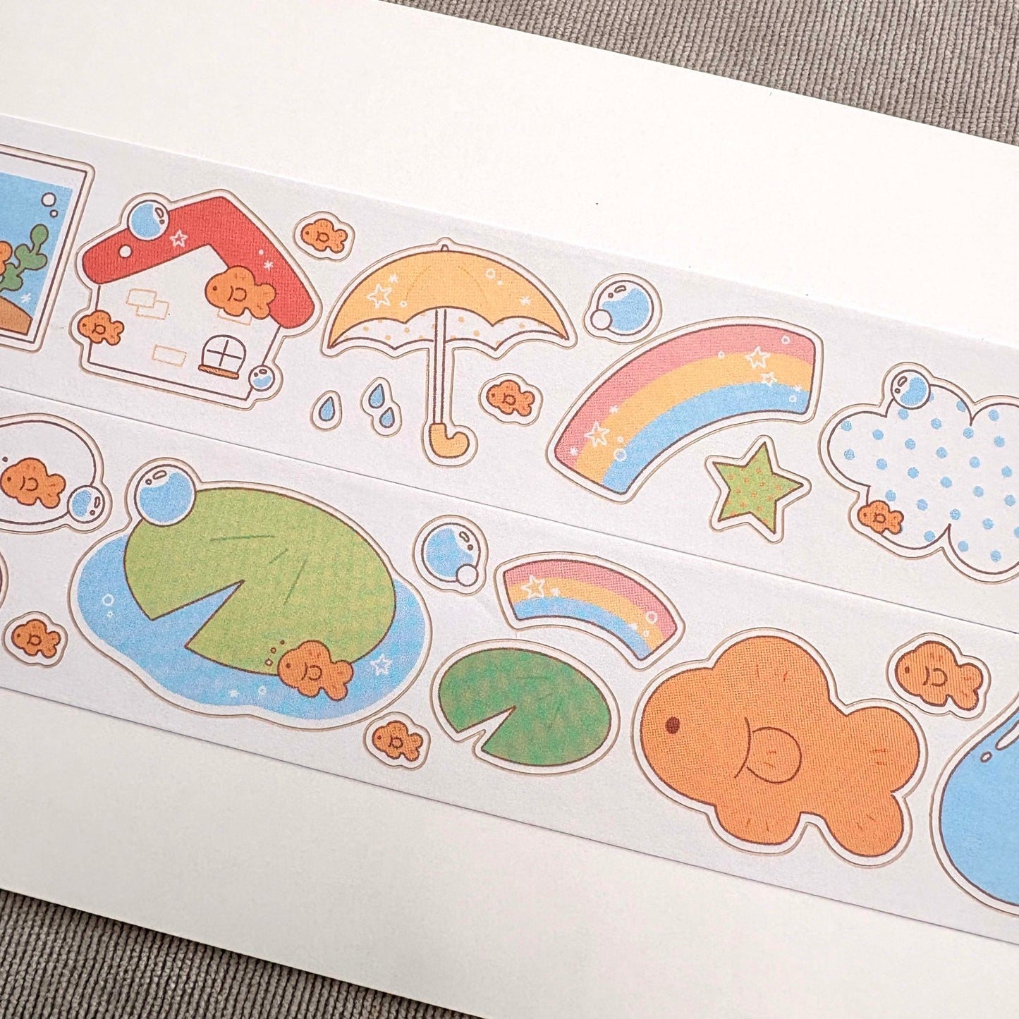 [DC220] NEW Danchoo 'Goldfish Story' Kisscut Masking Tape -Danchoo__korean_sticker_stationery