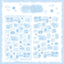 [DC35] Danchoo Cotton Candy Patchwork Masking Seal Pack (Pack/Single) - Danchoo_DC35S4 - Blue_korean_sticker_stationery