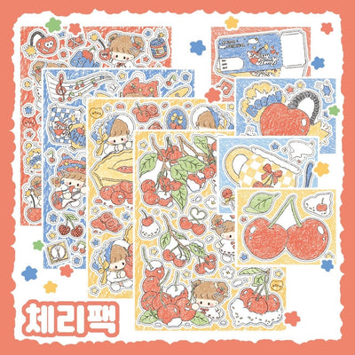 [DC69] Danchoo Cherry Sticker Pack (Pack/Singles) - Danchoo_DC69 - Pack_korean_sticker_stationery