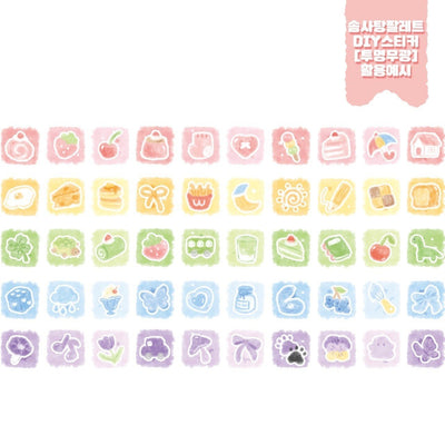 [DC74] Danchoo Cotton Candy Palette Masking Tape (Set/Singles) - Danchoo_DC74 - Pack_korean_sticker_stationery