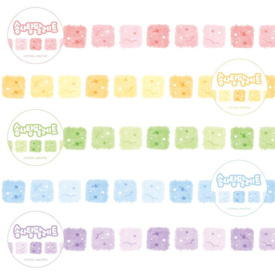 [DC74] Danchoo Cotton Candy Palette Masking Tape (Set/Singles) - Danchoo_DC74 - Pack_korean_sticker_stationery