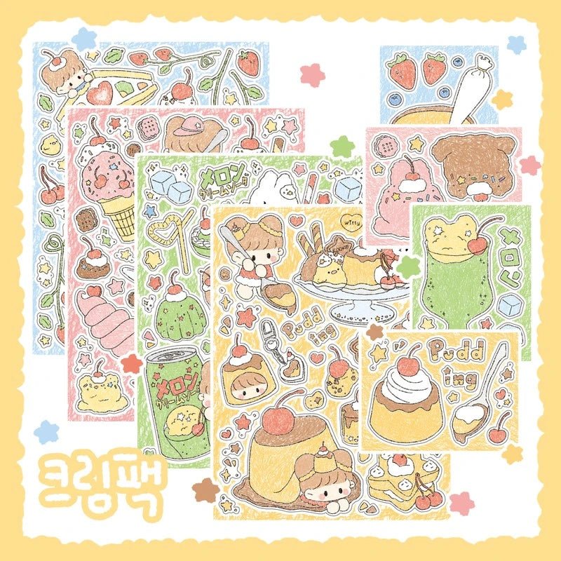 [DC75] Danchoo Cream Sticker Pack (Pack/Singles) - Danchoo_DC75 - Pack_korean_sticker_stationery