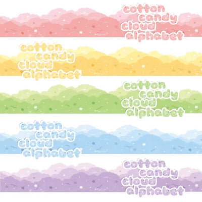[DC76] Danchoo Cotton Candy Cloud Alphabet Kiss - cut Masking Tape (5 colors) - Danchoo_DC76 - Set_korean_sticker_stationery