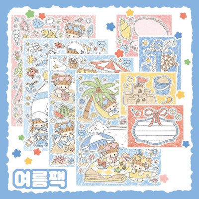 [DC77] Danchoo Summer Sticker Pack (Pack/Singles) - Danchoo_DC77 - Pack_korean_sticker_stationery