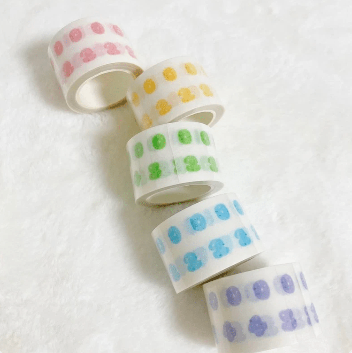 [DC90] Cotton Candy Cloud Number Kisscut Masking Tape (options) - Danchoo_DC90 - Pack_korean_sticker_stationery
